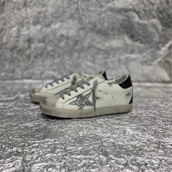 Golden Goose Black tail grey star small dirty shoes sneakers - Picture 2 of 6
